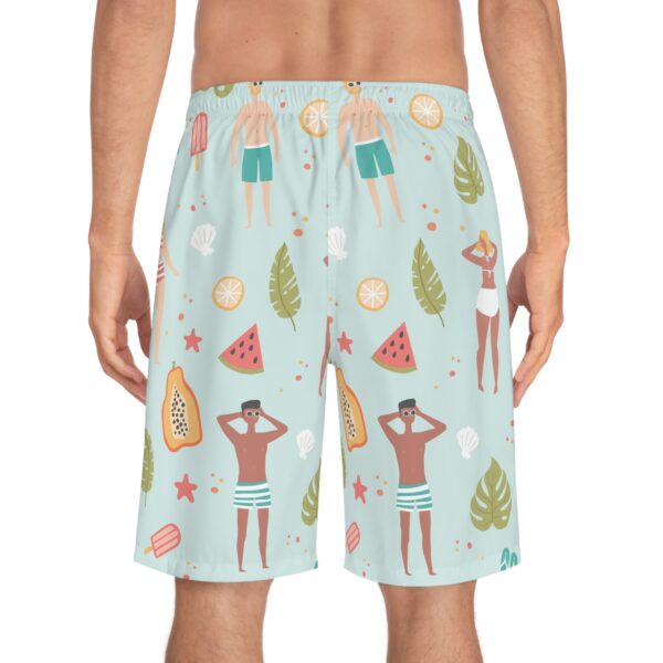 Tropical Summer Men's Board Shorts - Fun Beach Pattern - Image 4