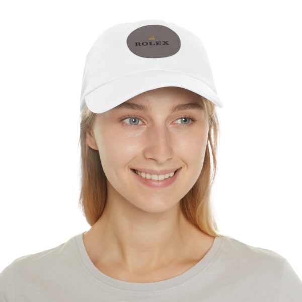 Dad Hat with Leather Patch (Round) - Image 4