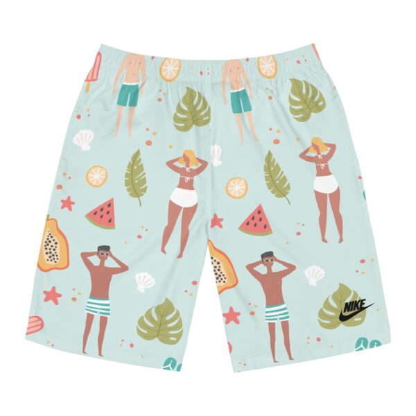 Tropical Summer Men's Board Shorts - Fun Beach Pattern