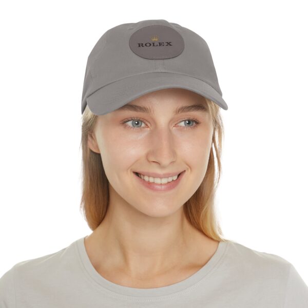 Dad Hat with Leather Patch (Round) - Image 48