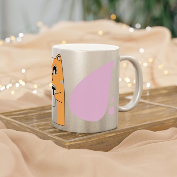 Cute Cat Metallic Mug - Perfect for Pet Lovers and Coffee Enthusiasts - Image 4