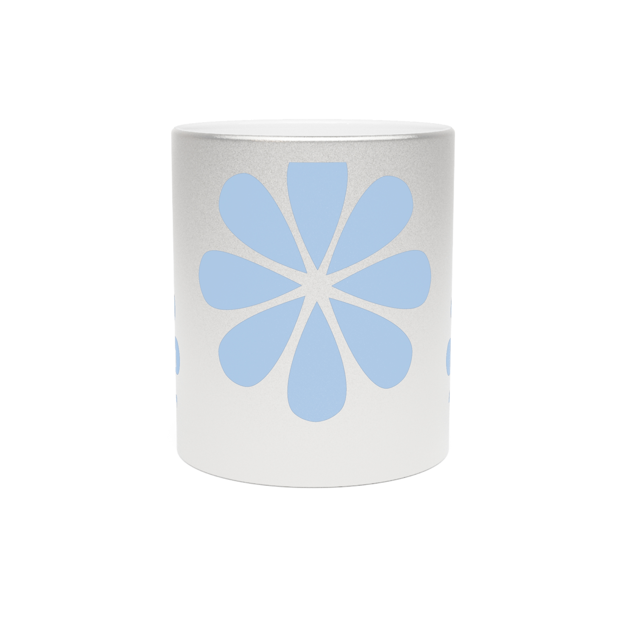 Retro Floral Metallic Mug – Silver/Gold