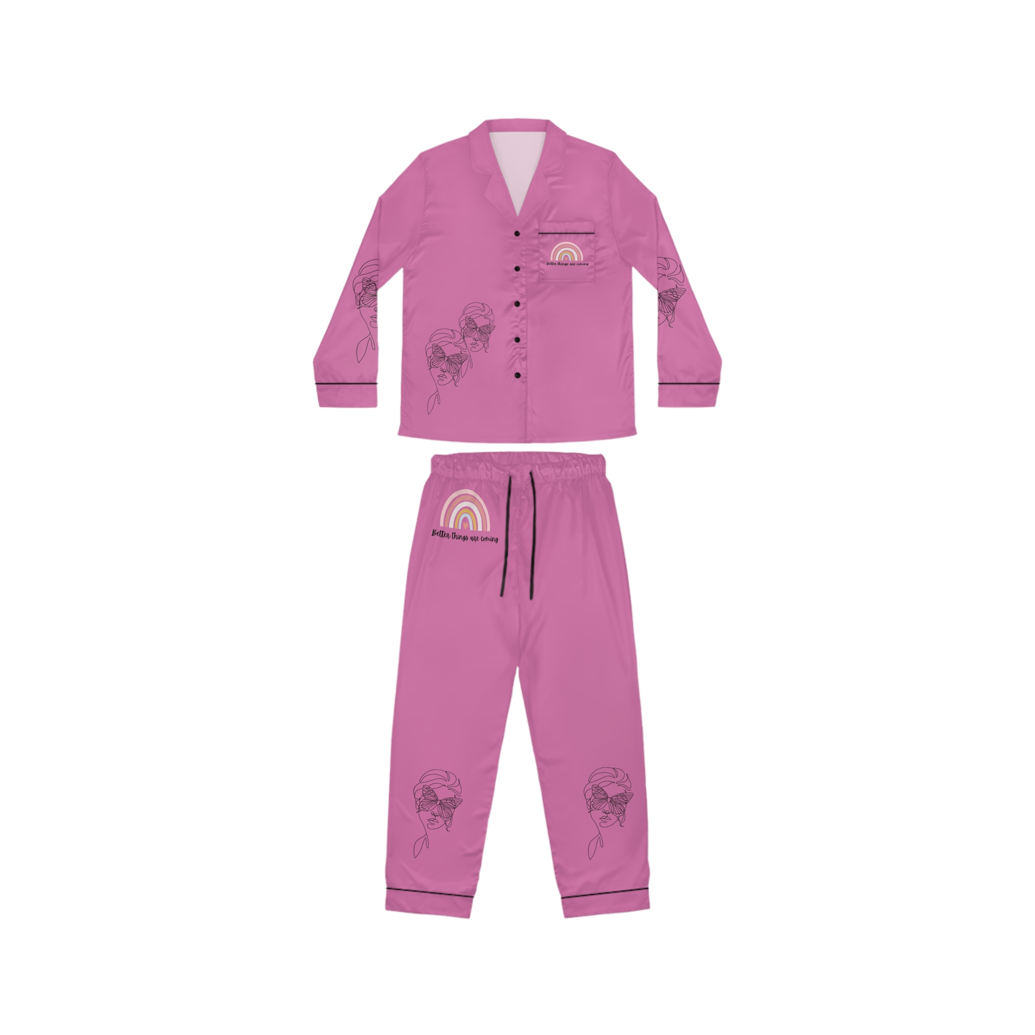 Women’s Satin Pajamas (AOP)